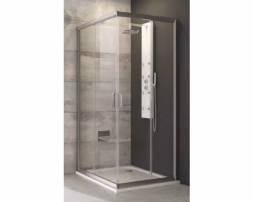 Un lato della cabina doccia RAVAK Blix BLRV2K-110 satinato+trasparente 1XVD0U00Z1