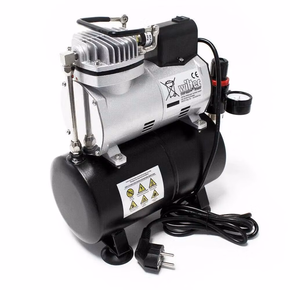 Compressore per aerografo con regolatore d'aria, spegnimento automatico e serbatoio – 2