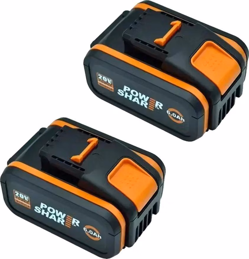 Batterie di ricambio, 20V, capacità 6,0 Ah, compatibili con Worx 6AhX2