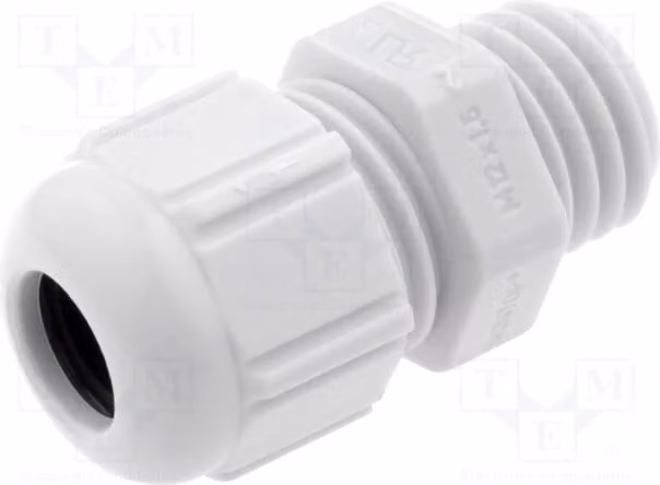 1 x Raccordo per cavo, grigio, Materiale: 1,5, Grado di protezione IP68, UL94V-2, Codice prodotto: 53111400, Tipo di connessione: M12