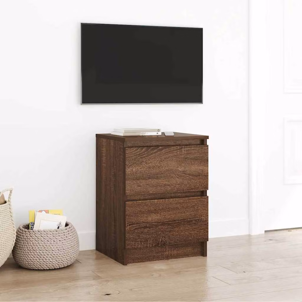 Mobile TV vidaXL in legno multistrato marrone L: 40 cm, P: 35 cm, H: 54 cm