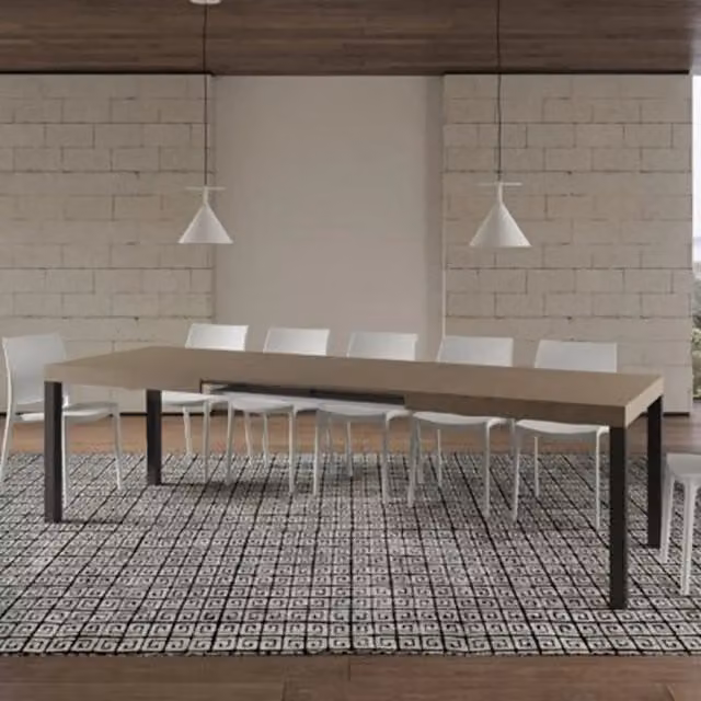 Tavolo allungabile 180/284x90 cm Everyday tortora gambe antracite