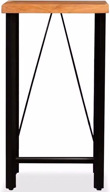 Tavolino da Bar-Tavolino da soggiorno-Tavolo in Legno Massello di Acacia 60x60x107 cm