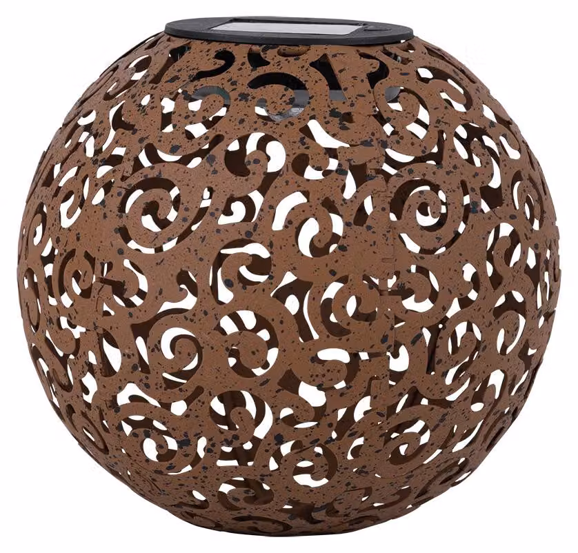Luce solare a LED, sfera decorativa intrecciata, altezza 54 cm