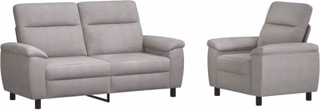 Set di 2 divani moderni vidaXL in tessuto grigio e nero per il tuo soggiorno