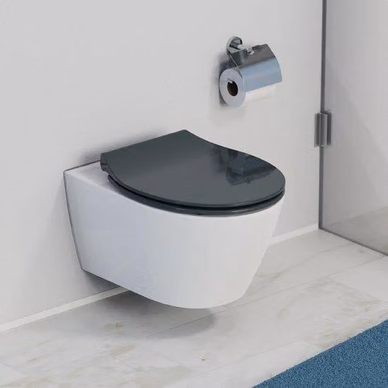 Copertura per WC Famanu con sistema di chiusura ammortizzata - Duroplast, extrapiatta