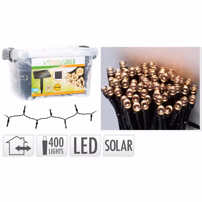 HOMESTYLING Solar LED PARTY 400 LED catena luminosa KO-DX9520010
