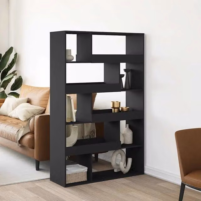 Divisorio per ambienti DESIGN IN nero in MDF, L 100 cm x P 33 cm x H 156,5 cm