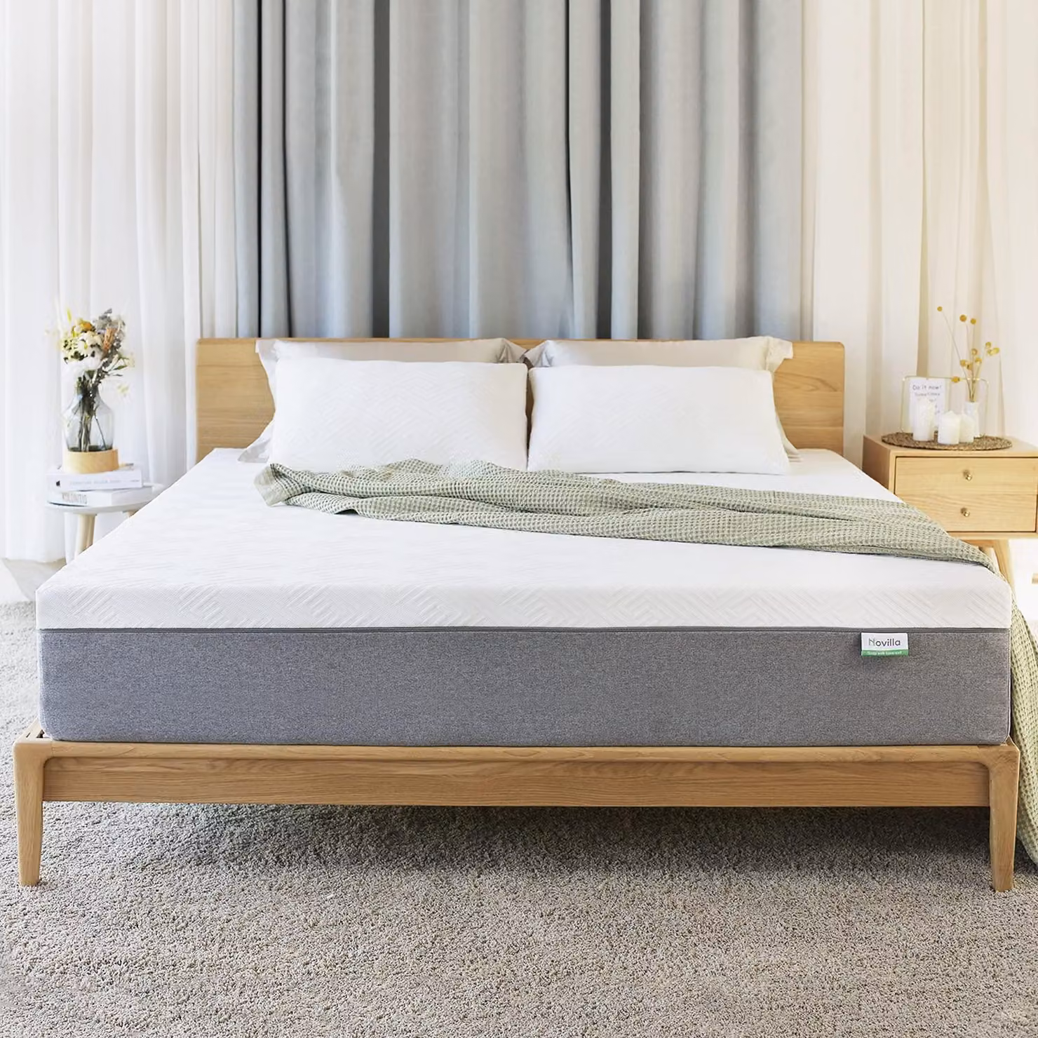 Materassi 140x190 cm, imbottitura in gel memory foam, 7 zone, Oeko-Tex, altezza 22 cm