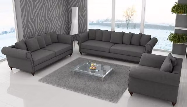 Chesterfield Sofagarnitur 5+4+1 Sofa Couch Polster Sitzer Big XXL Garnitur