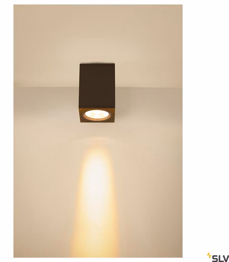 SLV Enola Square Plafoniera LED da esterno antracite CCT