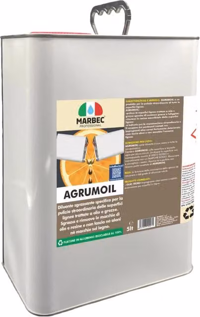 Diluente sgrassante per legno al d-limonene AGRUMOIL Marbec 5 l