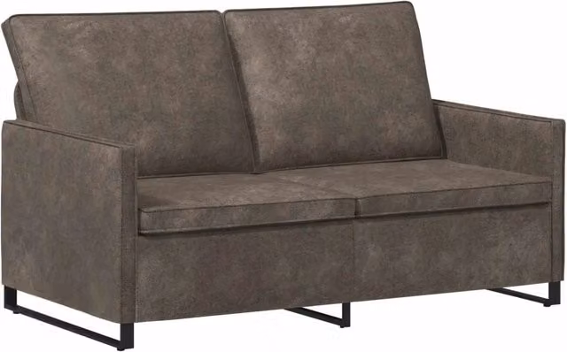 Divano a 2 posti vidaXL Grigio con struttura in metallo e poggiatesta regolabile L: 150 cm, P: 81 cm, H: 82 cm