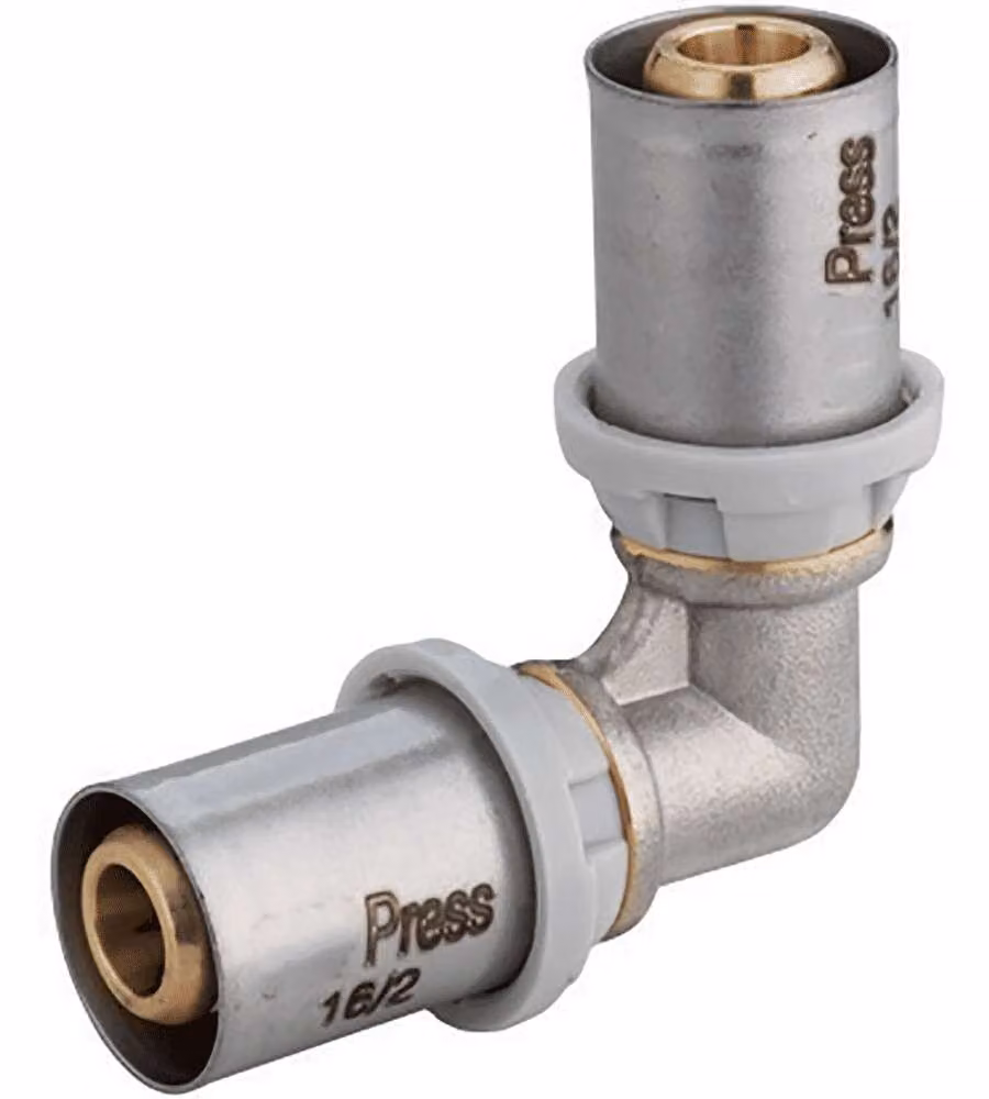 Gomito Doppio A Pressare d.20x20 mm per Multistrato - Raccordo Affidabile
