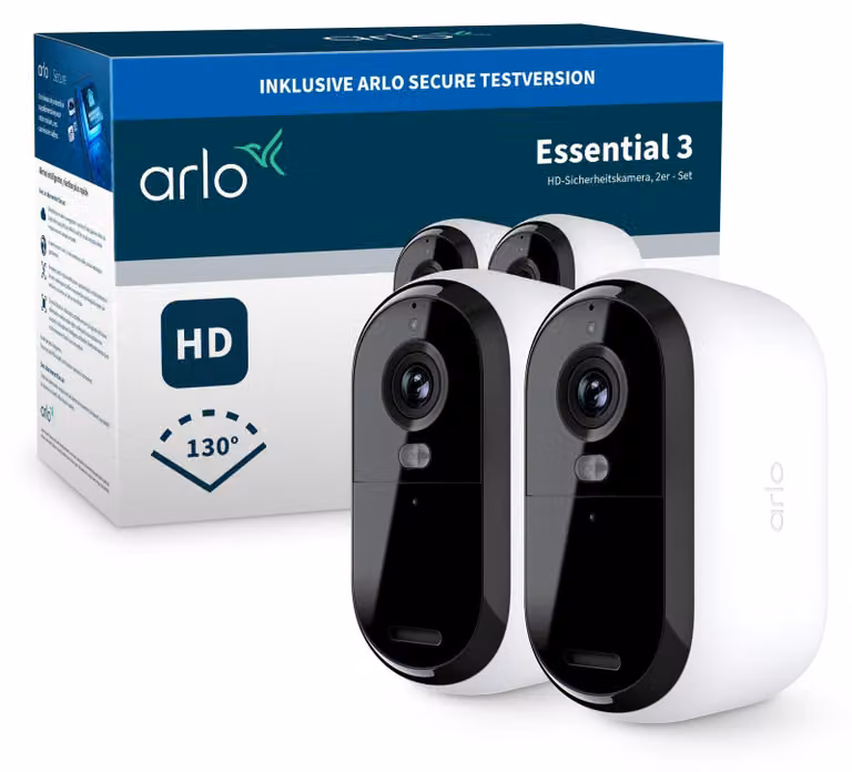 Telecamera di sicurezza Arlo Essential 3 HD, set da 2