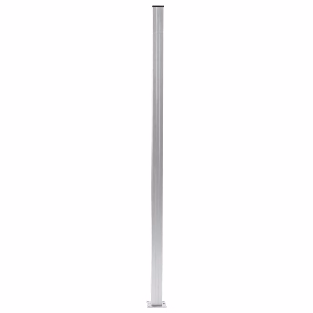 Pali per Recinzione 3 pz in Alluminio 185 cm