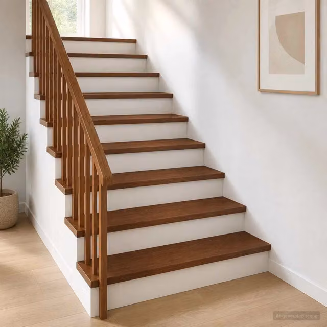 Set di 16 gradini per scale vidaXL in legno effetto quercia marrone scuro L 70 x P 25 x H 2 cm