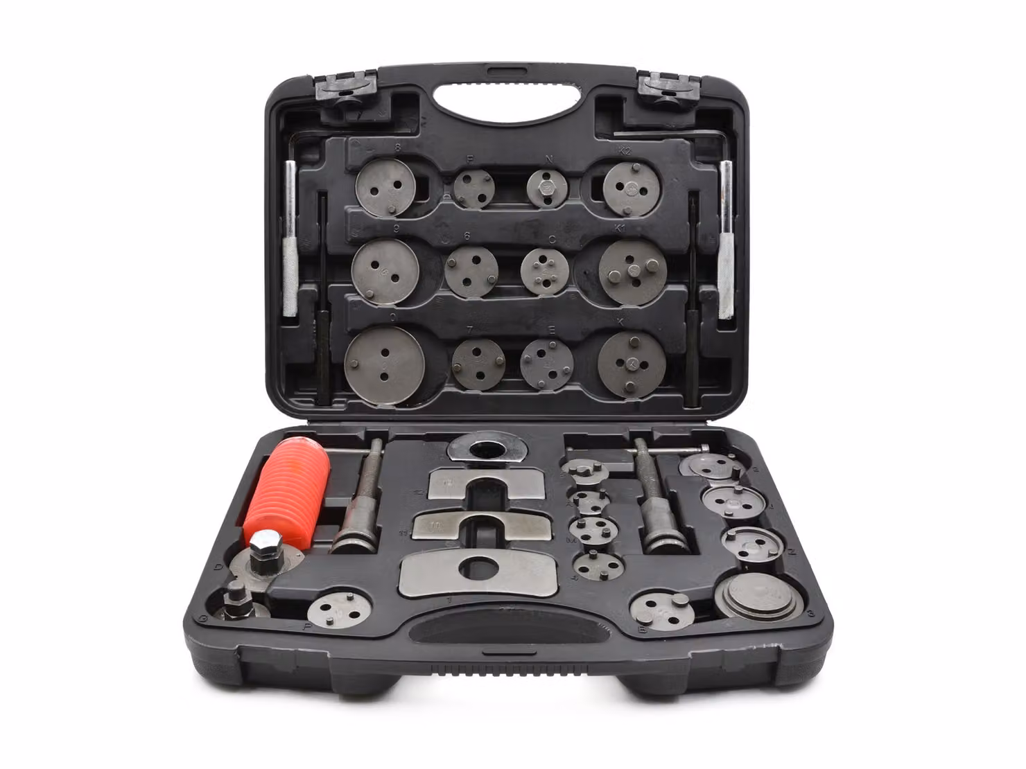 Set-kit pressa per pistoncini delle pinze freno, strumento universale per la retrazione del pistone ,arretratore freni a disco 35 pezzi