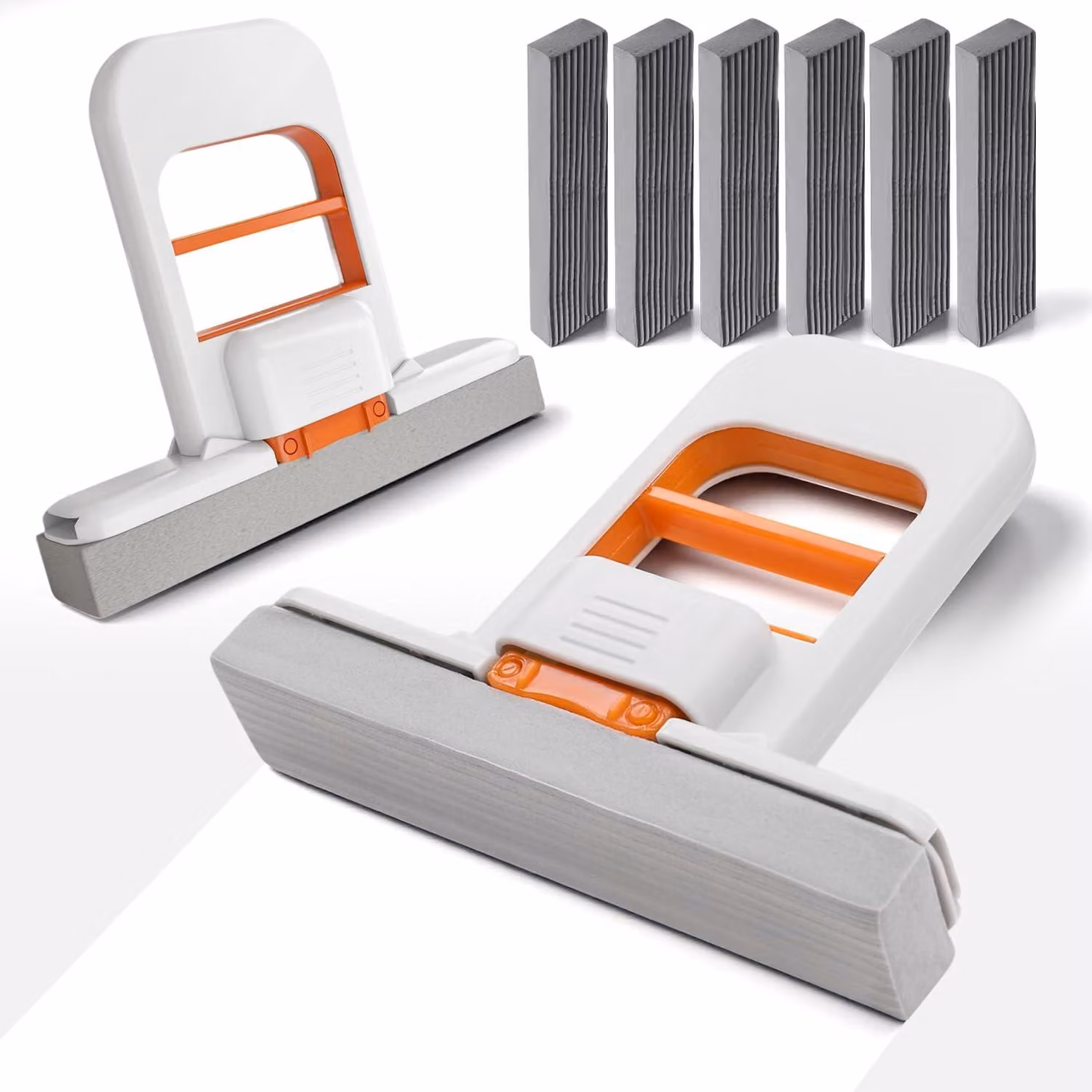 Set di mini-spazzole, 2 pezzi, pieghevoli, con 6 spugne, portatili
