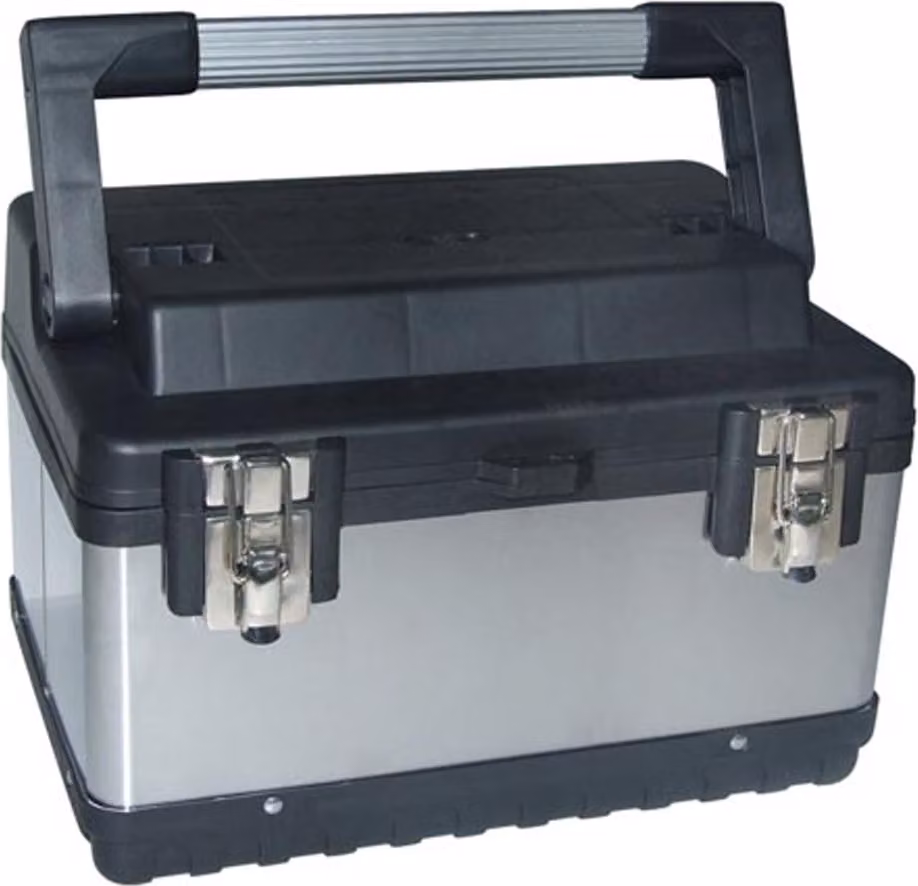 Cassetta degli attrezzi - Acciaio inossidabile - 380 X 270 X 225 mm - 23 litri