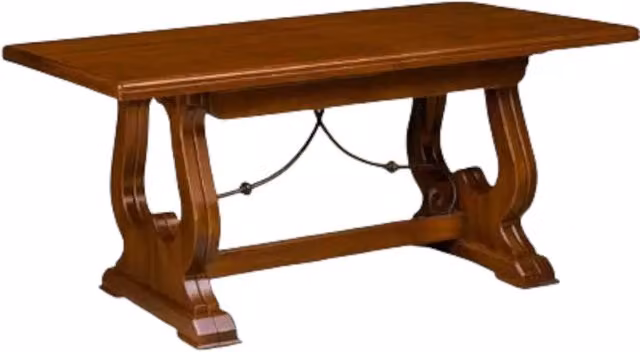 Tavolo fratino allungabile in legno stile arte povera noce scuro Mobili 2G L: 180 cm, P: 100 cm – 3