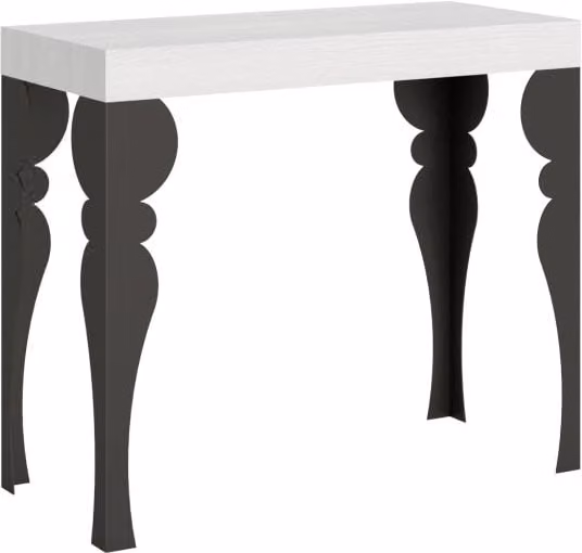 Consolle Allungabile GIORDANOSHOP in Nobilitato Bianco L/P/H: 90-196 x 40 x 77 cm