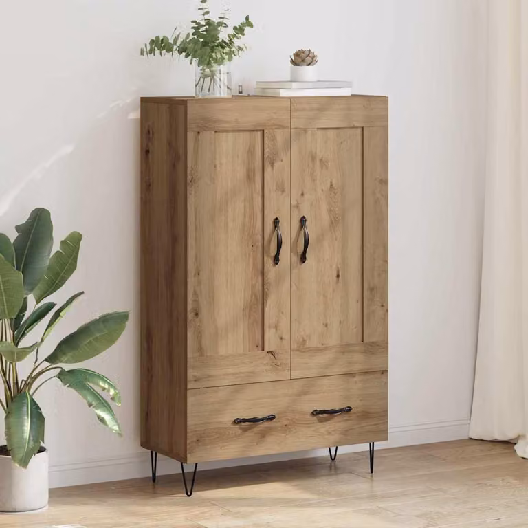 vidaXL Credenza rovere artigianale 69,5 x 31 x 115 cm Materiale a base di legno