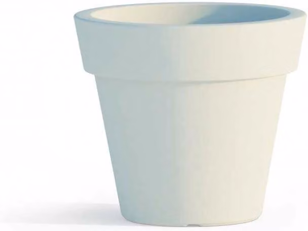 Vaso XXL moderno di design Ø110 H95 in polimero bianco resistente per interno ed esterno - Made in Italy - Monacis