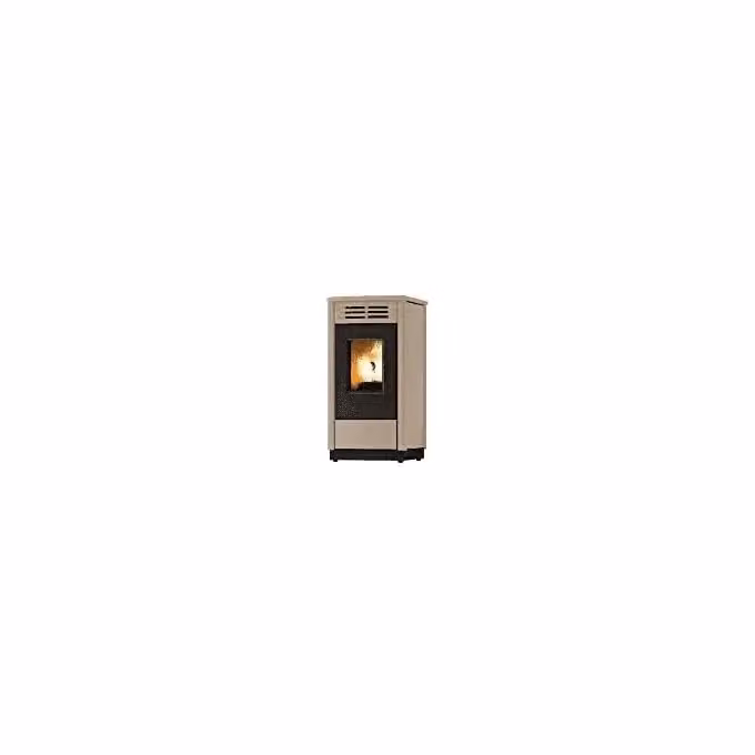 Stufa a pellet Anselmo Cola LA12TA0Y FREE HR color beige con potenza termica nominale di 8.27 kW e serbatoio da 19 kg