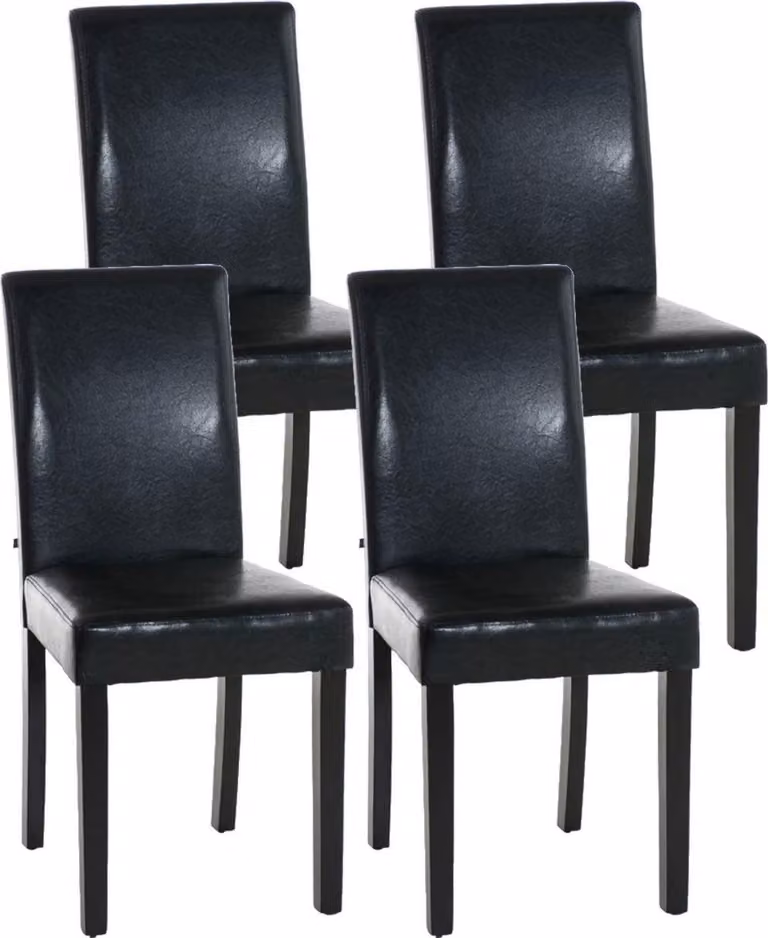 Set di quattro sedie per sala da pranzo - sedie da cucina - seduta e schienale confortevoli