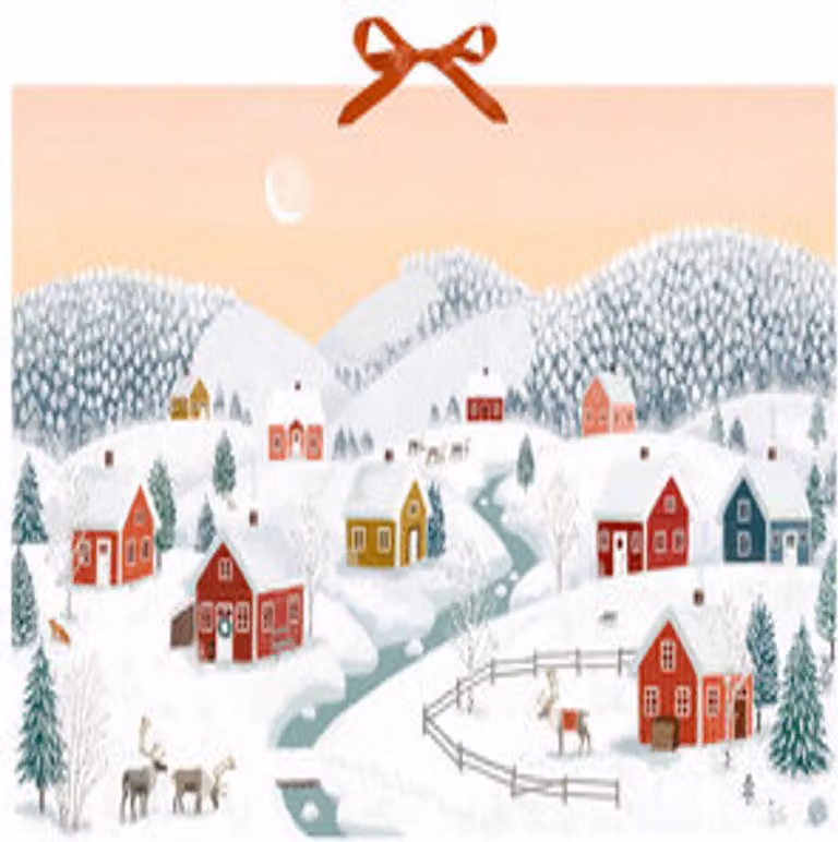 Calendario dell'Avvento da parete - Case d'inverno