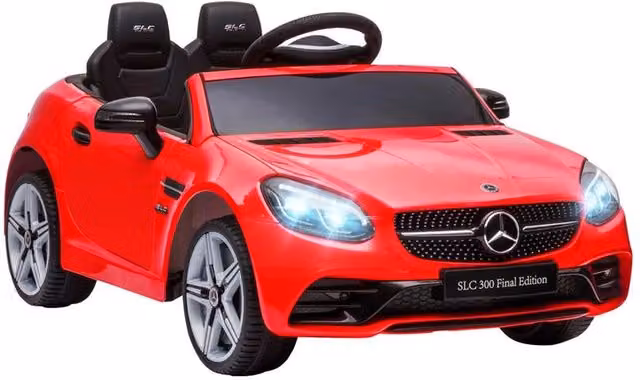 Macchina elettrica per bambini Mercedes SLC 300 con telecomando, colore rosso, L 107 cm x P 62.5 cm x H 44 cm – 1