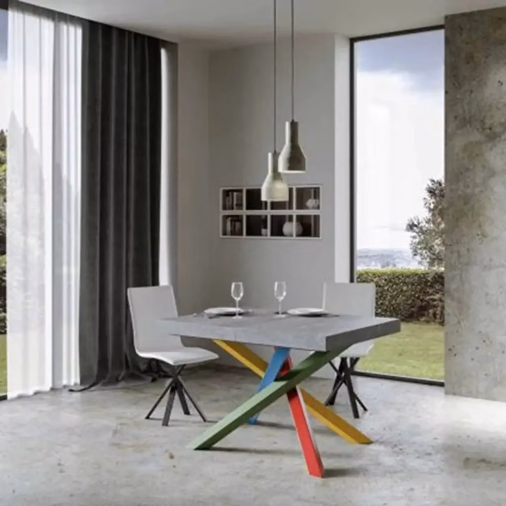 Tavolo allungabile Itamoby Volantis Premium colore grigio con gambe in metallo L/P/H: 140/400 x 90 x 77 cm – 2