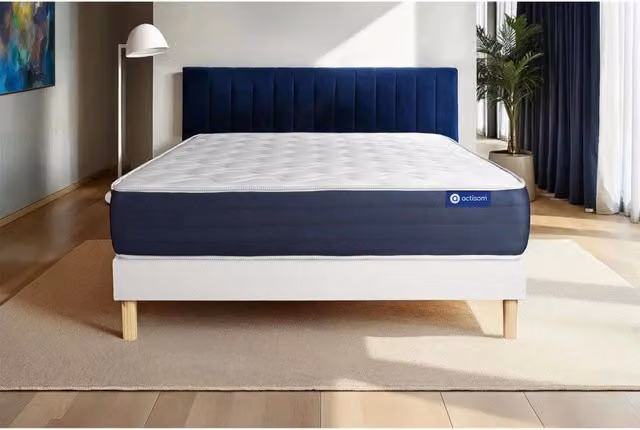 Kit rete e materasso Actilatex sleep 135x200cm - Spessore : 22cm - Lattice e memory foam - Bilanciato -
